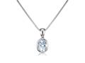 9ct Gold Aquamarine Pendant